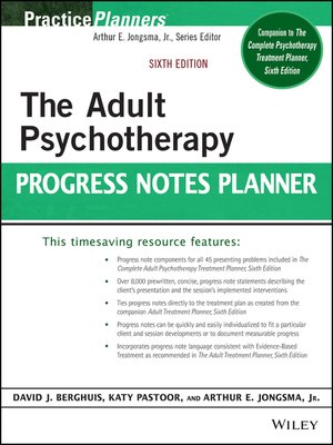 cover image of The Adult Psychotherapy Progress Notes Planner